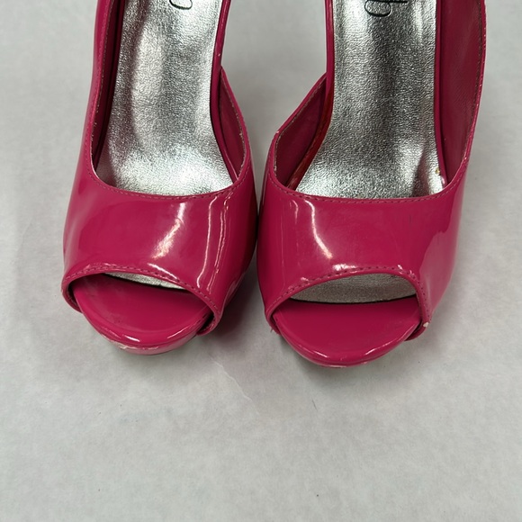Deb brand pink peep toe pump women’s size 9 hot pink - Picture 2 of 5